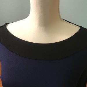 Kimi+Kai Maternity Ruched Sheath Dress navy/black